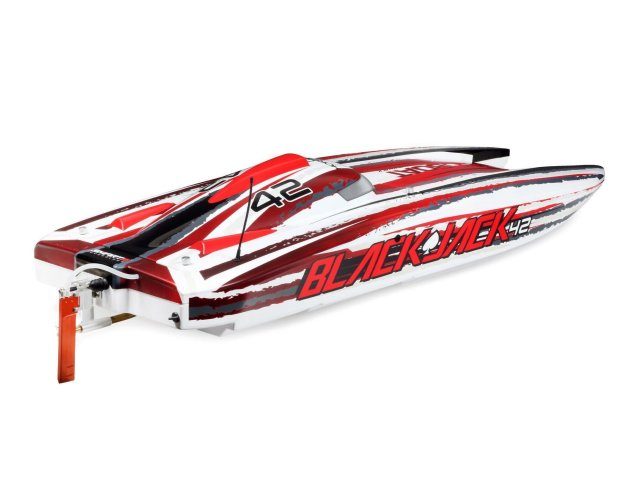 white and red Blackjack 42" 8S Brushless Catamaran RTR - Boats - view 2