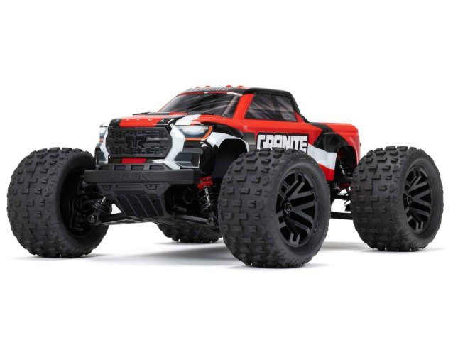 ARRMA 1/18 GRANITE GROM MEGA 4X4 MT with Battery & Charger Red - Cars