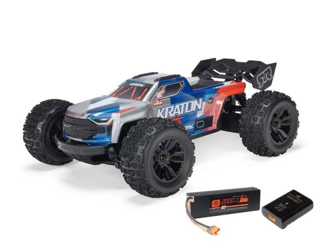 RED AND BLUE 1/16 MINI KRATON 3S DSC 4X4 RTR WITH BATTERY AND CHARGER - Cars