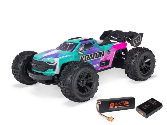TEAL AND PINK 1/16 MINI KRATON 3S DSC 4X4 RTR WITH BATTERY AND CHARGER - Cars