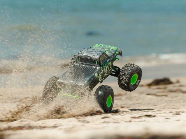 black and green 1/10 QUAKE 223S DSC 2WD RTR Brushless Monster Truck - Cars - view 16