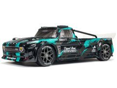 black and teal 1/8 INFRACTION 3S 4X4 BLX Resto-Mod Truck RTR
