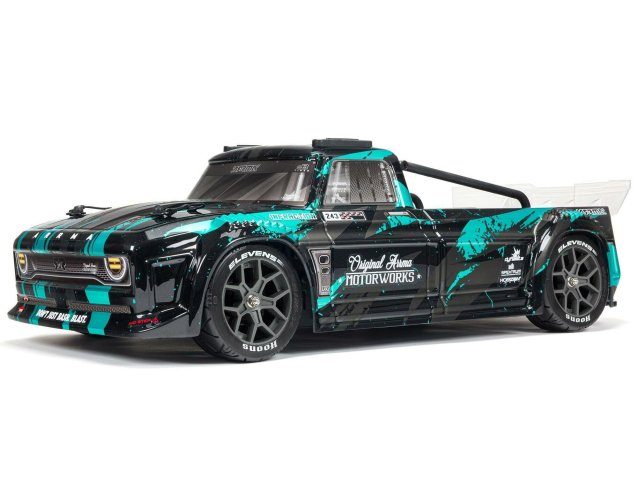 black and teal 1/8 INFRACTION 3S 4X4 BLX Resto-Mod Truck RTR - Cars