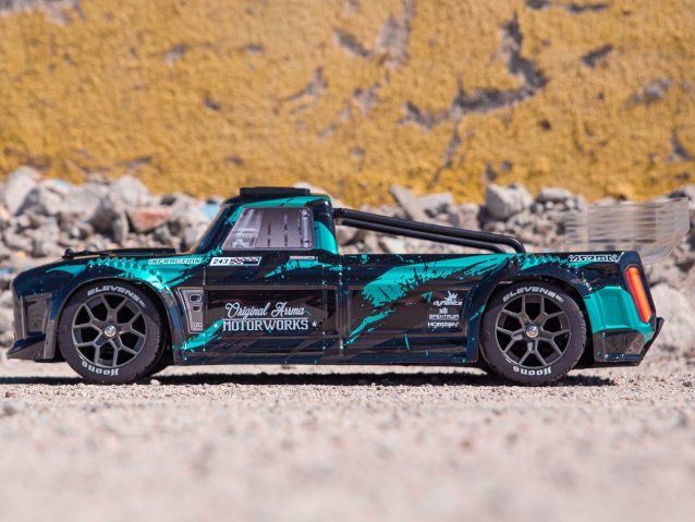 black and teal 1/8 INFRACTION 3S 4X4 BLX Resto-Mod Truck RTR - Cars - view 14
