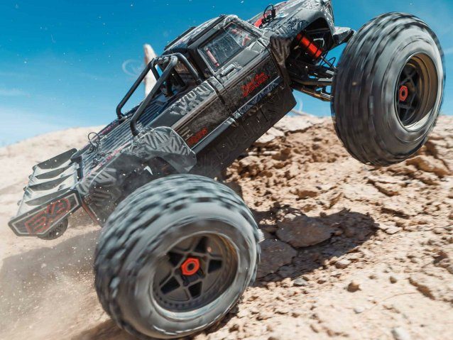 black 1/5 OUTCAST 8S 4X4 BLX EXB Stunt Truck RTR - Cars - view 22