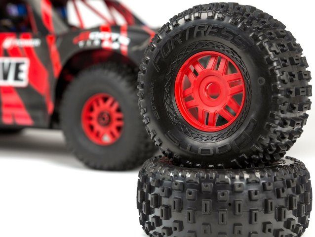 red and black 1/7 MOJAVE 6S 4X4 BLX Desert Truck RTR - Cars - view 4