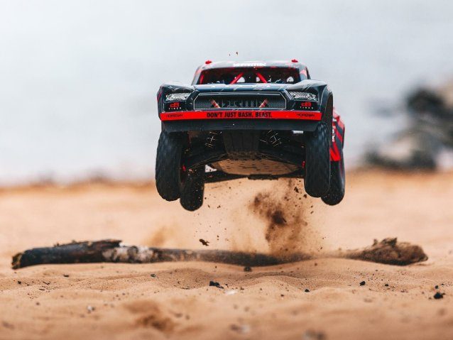 red and black 1/7 MOJAVE 6S 4X4 BLX Desert Truck RTR - Cars - view 7