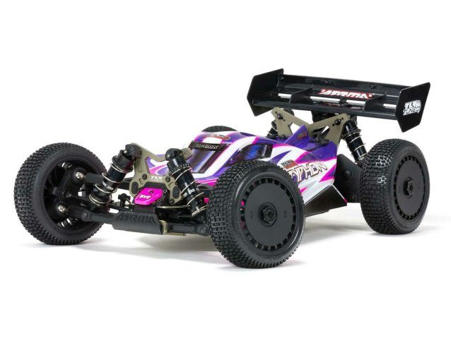pink and purple 1/8 TLR TUNED TYPHON Race Ready Roller - Cars