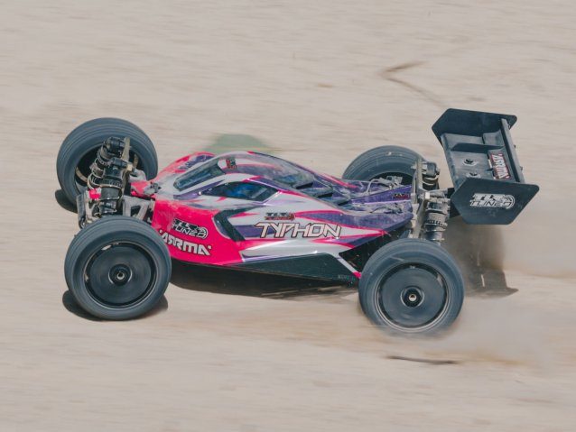 pink and purple 1/8 TLR TUNED TYPHON Race Ready Roller - Cars - view 26