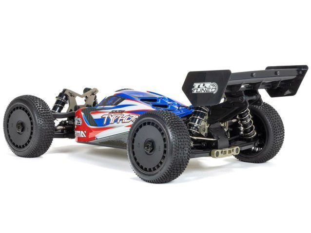 red and blue 1/8 TLR TUNED TYPHON 6S 4X4 BLX Buggy RTR - Cars - view 4