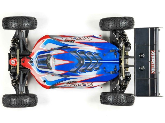 red and blue 1/8 TLR TUNED TYPHON 6S 4X4 BLX Buggy RTR - Cars - view 8