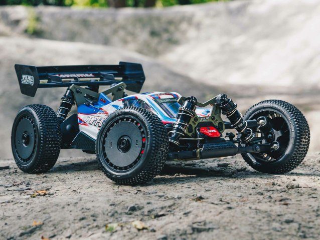 red and blue 1/8 TLR TUNED TYPHON 6S 4X4 BLX Buggy RTR - Cars - view 25