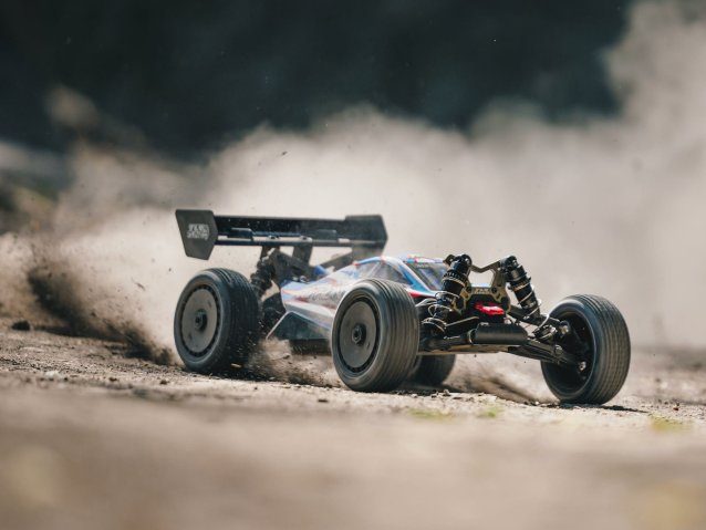 red and blue 1/8 TLR TUNED TYPHON 6S 4X4 BLX Buggy RTR - Cars - view 26