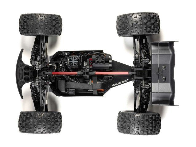 orange and blue 1/8 KRATON 6S V6 4X4 BLX Speed Monster Truck RTR - Cars - view 7