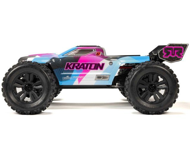 pink and blue 1/8 KRATON 6S V6 4X4 BLX Speed Monster Truck RTR - Cars - view 4