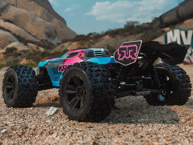 pink and blue 1/8 KRATON 6S V6 4X4 BLX Speed Monster Truck RTR - Cars - view 16