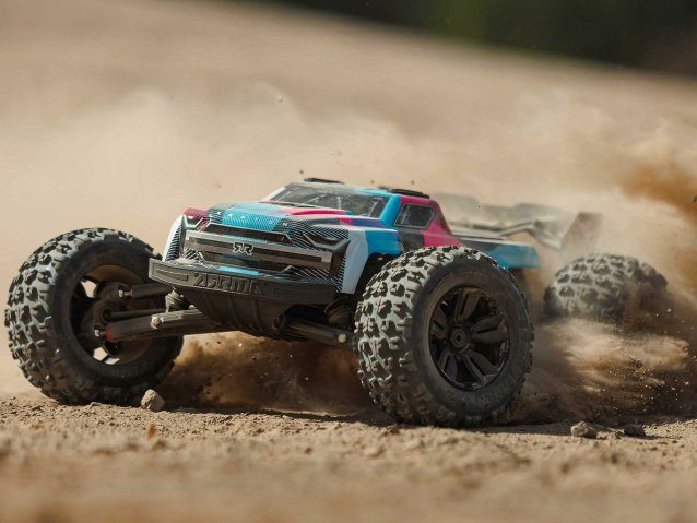 pink and blue 1/8 KRATON 6S V6 4X4 BLX Speed Monster Truck RTR - Cars - view 17