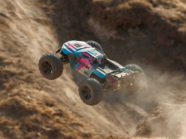 pink and blue 1/8 KRATON 6S V6 4X4 BLX Speed Monster Truck RTR - Cars - view 18