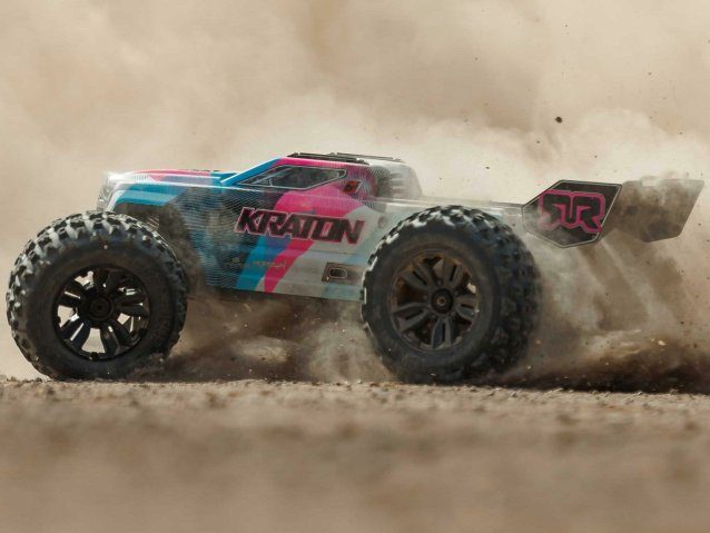 pink and blue 1/8 KRATON 6S V6 4X4 BLX Speed Monster Truck RTR - Cars - view 19