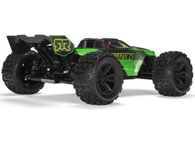 black and green 1/8 KRATON 6S V6 4X4 BLX Speed Monster Truck RTR - Cars - view 2