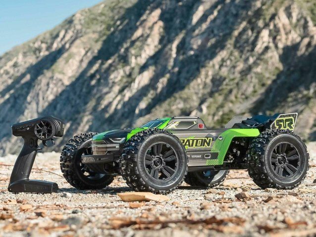 black and green 1/8 KRATON 6S V6 4X4 BLX Speed Monster Truck RTR - Cars - view 17
