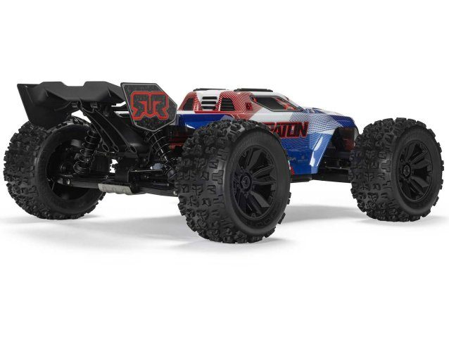 blue and red 1/8 KRATON 6S V6 4X4 BLX Speed Monster Truck RTR - Cars - view 2