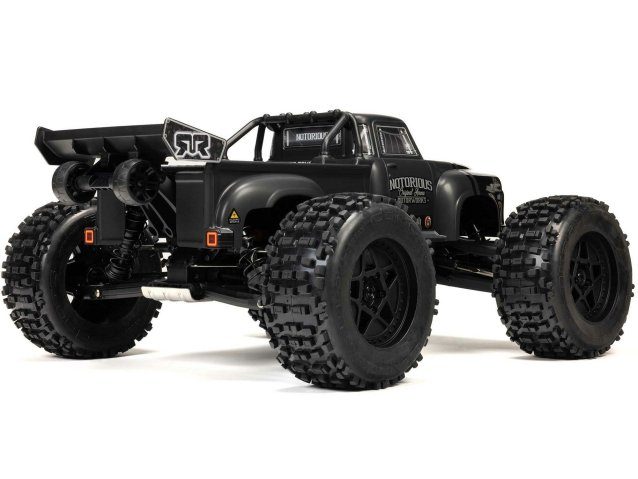 black 1/8 NOTORIOUS 6S V6 4X4 BLX Stunt Truck RTR - Cars - view 2