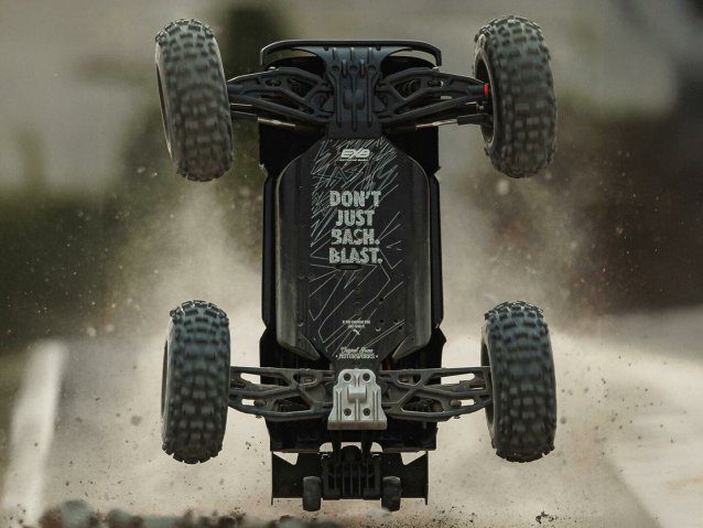 black 1/8 NOTORIOUS 6S V6 4X4 BLX Stunt Truck RTR - Cars - view 19