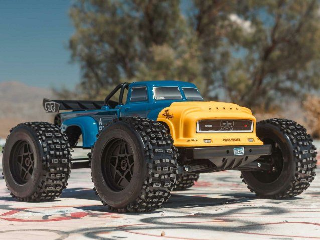 blue 1/8 NOTORIOUS 6S V6 4X4 BLX Stunt Truck RTR - Cars - view 21
