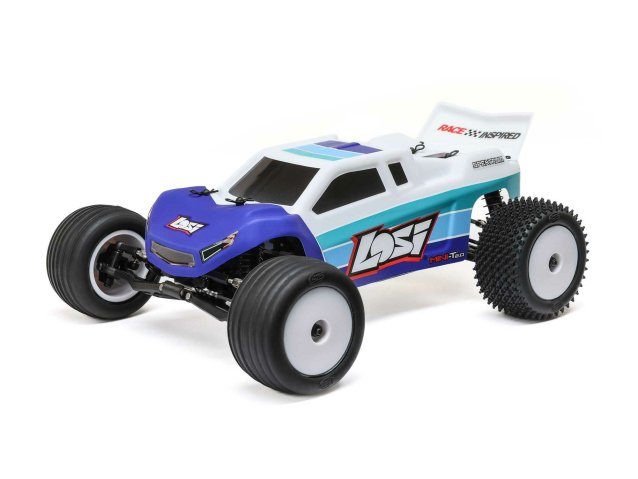 BLUE 1/18 Mini-T 2.0 V2 2WD Stadium Truck Brushless RTR - Cars