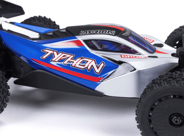 ARRMA 1/14 TYPHON GROM MEGA 4X4 Buggy with Battery & Charger Blue - Cars - view 26