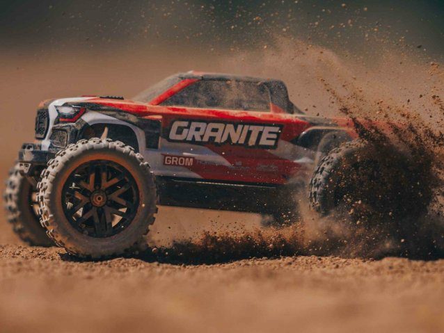 red 1/18 GRANITE GROM MEGA 4X4 MT with Battery & Charger - Cars - view 13