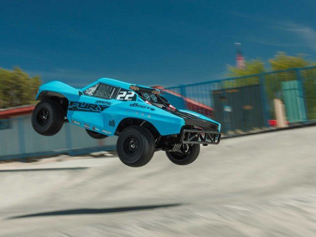 BLUE 1/10 FURY MEGA 550 4X2 SCT WITH BATTERY AND CHARGER - Cars - view 19