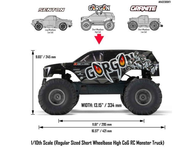 GUN METAL 1/10 GORGON MEGA 550 2WD MT RTA Kit WITH BATTERY AND CHARGER - Cars - view 24