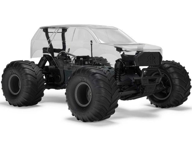CLEAR 1/10 GORGON 2WD RTA Kit Brushed Monster Truck WITH BATTERY AND CHARGER - Cars - view 2