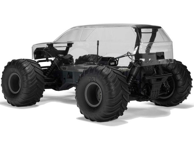 CLEAR 1/10 GORGON 2WD RTA Kit Brushed Monster Truck WITH BATTERY AND CHARGER - Cars - view 3