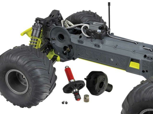 YELLOW 1/10 GORGON MEGA 550 2WD MT WITH BATTERY AND CHARGER - Cars - view 6
