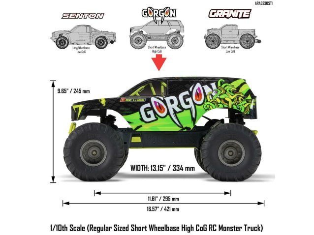 YELLOW 1/10 GORGON MEGA 550 2WD MT WITH BATTERY AND CHARGER - Cars - view 25