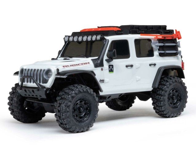 white 1/30 SCX30 Jeep Wrangler JLU 4X4 RTR Rock Crawler - Cars