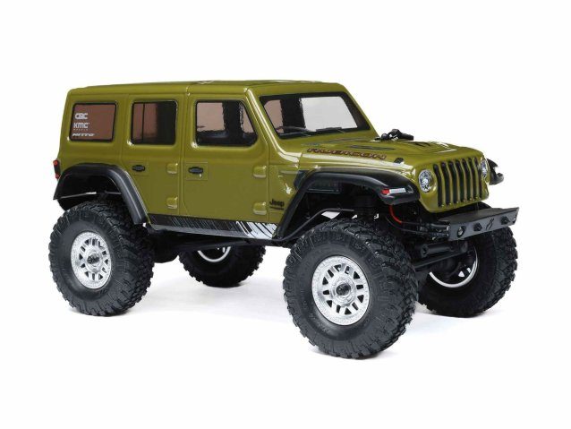 green 1/24 SCX24 Jeep Wrangler JLU 4WD Rock Crawler RTR - Cars - view 3