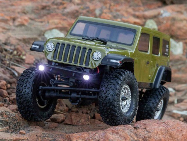 green 1/24 SCX24 Jeep Wrangler JLU 4WD Rock Crawler RTR - Cars - view 16