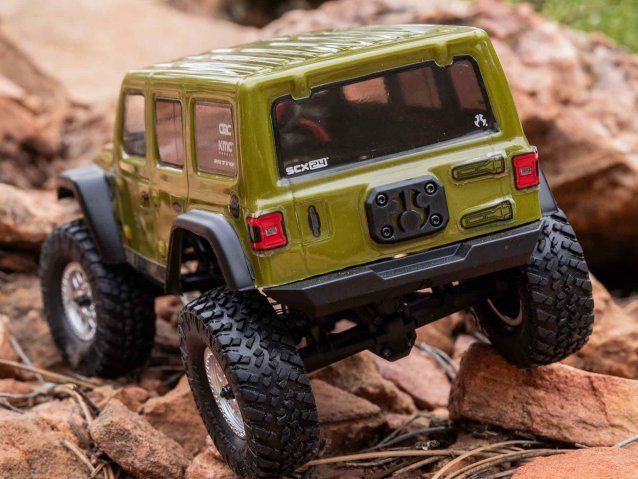 green 1/24 SCX24 Jeep Wrangler JLU 4WD Rock Crawler RTR - Cars - view 19