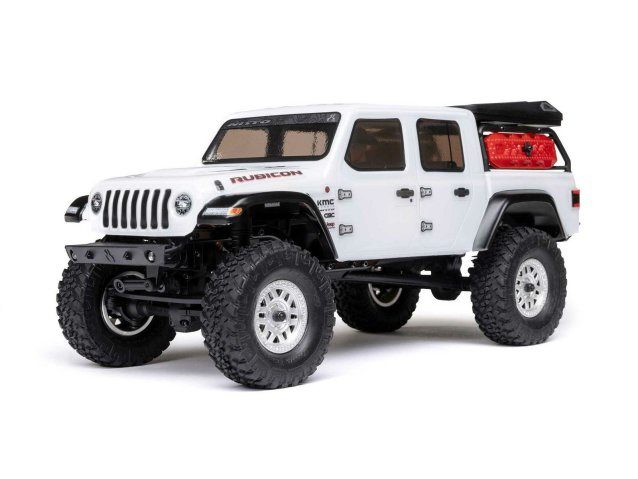 white 1/24 SCX24 Jeep JT Gladiator 4WD Rock Crawler RTR - Cars