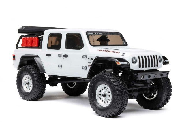 white 1/24 SCX24 Jeep JT Gladiator 4WD Rock Crawler RTR - Cars - view 2
