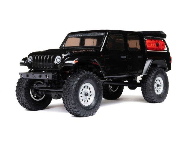 black 1/24 SCX24 Jeep JT Gladiator 4WD Rock Crawler RTR - Cars