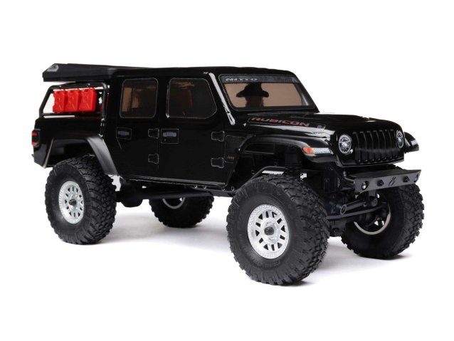black 1/24 SCX24 Jeep JT Gladiator 4WD Rock Crawler RTR - Cars - view 2
