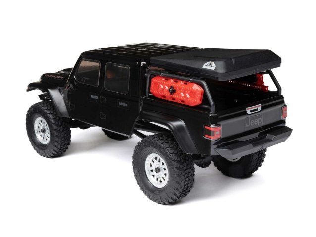 black 1/24 SCX24 Jeep JT Gladiator 4WD Rock Crawler RTR - Cars - view 3