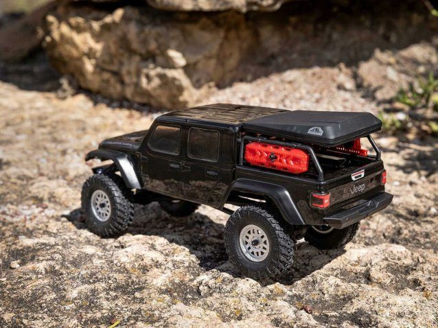 black 1/24 SCX24 Jeep JT Gladiator 4WD Rock Crawler RTR - Cars - view 17