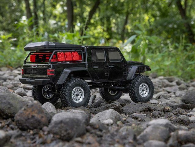 black 1/24 SCX24 Jeep JT Gladiator 4WD Rock Crawler RTR - Cars - view 20