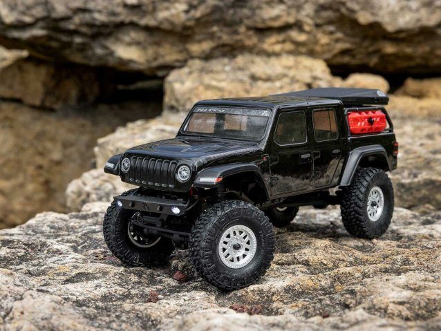 black 1/24 SCX24 Jeep JT Gladiator 4WD Rock Crawler RTR - Cars - view 22